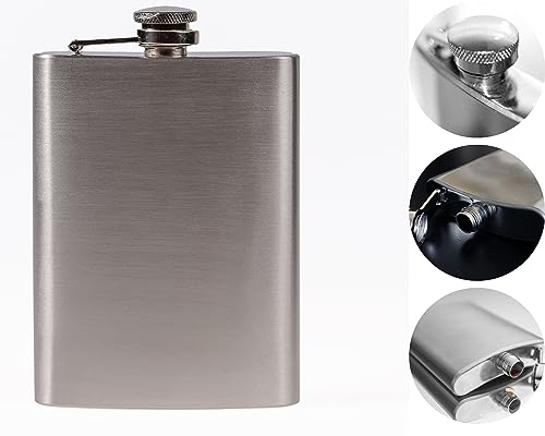 Cantil de Bolso Inox Porta Bebida Whisky Vodca 7Oz 210Ml
