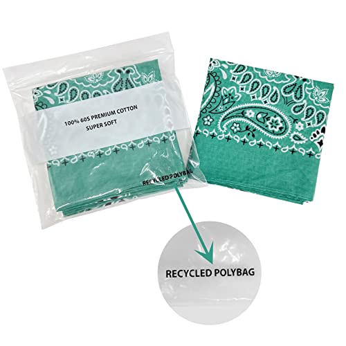 Image of Single Pack Bandanas 60s Premium Cotton Soft Thin Handfeel Large Handkerchief for Men and Women