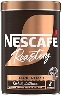 NESCAFÉ Roastery Dark Roast Premium Instant Coffee, Bold Intense Arabica and Robusta Coffe, 95g (Pack of 6)
