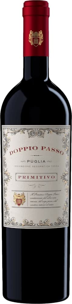 6er Probierpaket - Doppio Passo Primitivo Salento | Riserva | Bio - italienischer Rotwein aus Apulien | 6 x 0,75 Liter