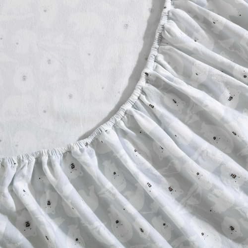 Image of Eddie Bauer - Flannel Sheets Twin Size, Anti-Pilling & Wrinkle Resistant Cotton, Touchably Soft for All-Season Comfort - Bed Sheets with Matching Pillowcase & Fitted Sheet (Explorer Bears Grey)