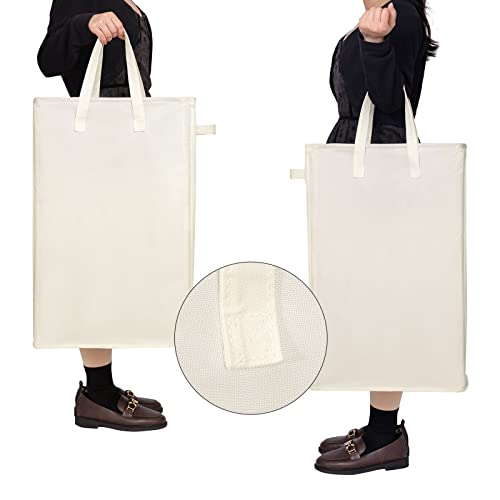 Yifamijoy 45L Slim Laundry Hamper, Collapsible Thin Laundry Baskets With Handles, Narrow Dirty Clothes Hamper For Clothing Toys Organization Beige, 45L #TOP5