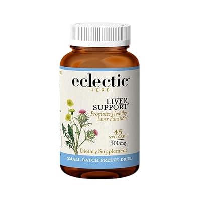 Eclectic Herb - Concentrated Liver Support Capsules | Milk Thistle & Dandelion | Liver Support, Detox, Cleanse + Maintain | Vegan, Non-GMO, Gluten Free (45 CT | 400 mg)