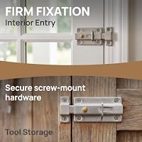 SLIAXINT 2 Stück Türriegel Edelstahl mit Druckknopf,86 mm – Ansicht 8