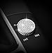 NIUHURU Car Interior Trim Bling Accessories Compatible with Audi A3 A4 A5 Q3 Q5 Q7 2013-2022 Car Modification Accessories Women Rhinestone Crystal Decals Accessories (Silver, Volume knob Cover 1pc)