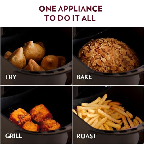 Image of Borosil Best 3.5 L Air Fryer | 4 in 1 Function with QuickFry Technology, Auto Off Function | Air Fryer for Bake, Grill, Roast, Reheat etc. | 90% Less Oil | 2 Year Warranty | Black