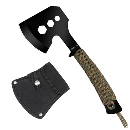 EMHTiii Camping Axe Small Hatchet with 3 Hex Wrenches, Rope Handle