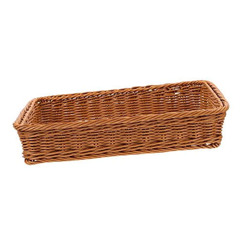 ABOOFAN 1 Cesta De Almacenamiento De Mimbre Cesta Para Revistas Cesta Apilable Para Uso General Cesta Para Frutas Cestas Para El Hogar Contenedor Para Guardar Artículos Cesta Para
