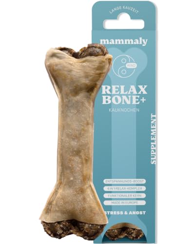 mammaly Relax Bone+® Entspannungs-Kauknochen mit Pansen & Rinderhaut (12cm)