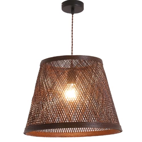 CHUERAK Lampadario In Rattan Del Sud-est Asiatico Lampada A Sospensione Intrecciata A Mano Con Cesto Boho Paralume In Vimini Intrecciato In Stile Nordico Lampade Sospese In Bambù Intrecciato Per Cucin