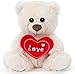 Yeqivo Orsetto Peluche Bianco con Cuore Rosso Ti Amo - Sicuro...