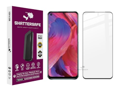 Image of Oleophobic Tempered Glass Screen Protector Compatible For Oppo A74 / A78 / A95 [Pack of 1]. Edge To Edge Full Screen Protection With Easy Installation Kit & Case Friendly Fit.