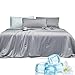 Produktbild EastHedge Anfaru Chill Comfort Schlafdecke,Eisdecke Sommer, Magic Splashy,Ice Silk Kühldecke,Kühldecke Sommerdecke - Selbstkühlende Decke (Asche,105x150cm)