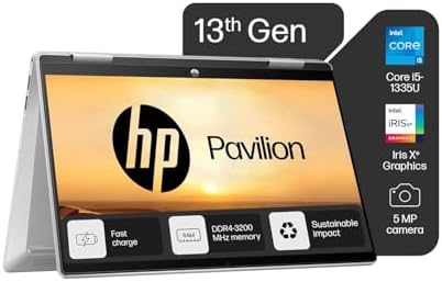 HP Pavilion x360, 13th Gen Intel Core i5-1335U (16GB DDR4, 512GB SSD) Touchscreen, 14"/35.6cm, FHD, Win 11, Of