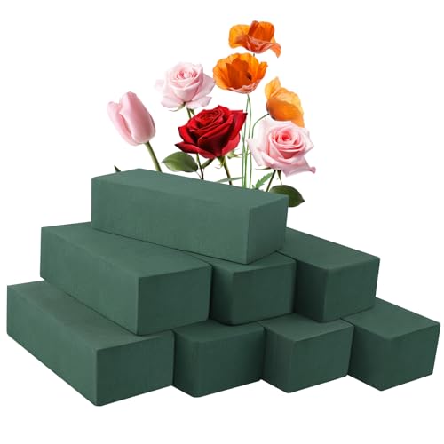 8Pcs Floral Foam Blocks for Fresh and Artificial Flower Arrangements, (7.8