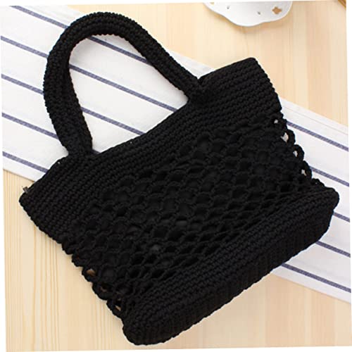 Paquet de plage en coton tissé main noir de qualité supérieure avec finitions zippées - 4