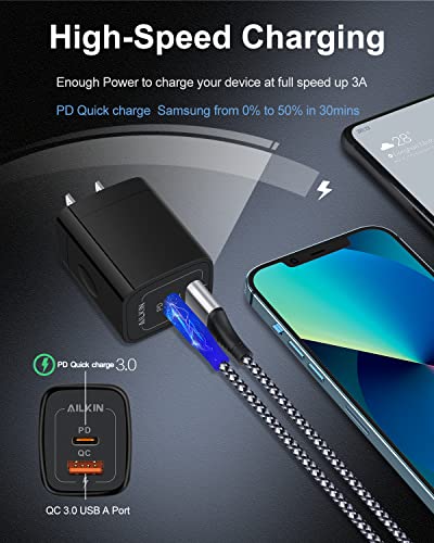 Image of 3Pack USB C Charger, Dual Port USB-C Wall Plug-in USB Charger 20W PD A Fast Charging Block for Compatible with Samsung Galaxy S22 /S21 Ultra /S20+ /Note 20 Ultra Compatible with iPhone USBC Cube Brick