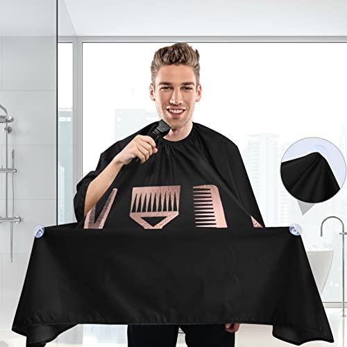 Capa de barbero personalizada color oro rosa 65 x 55 pulgadas miniatura 6