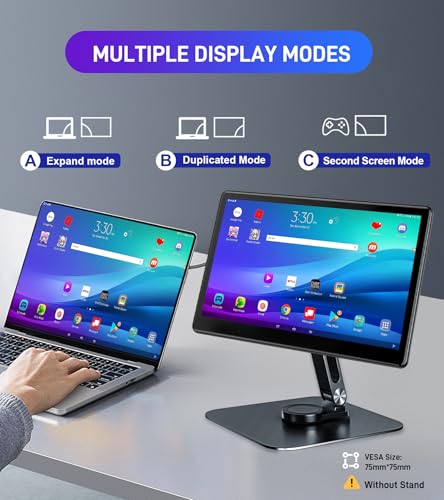 Image of 15.6 inch Portable Touchscreen Monitor with HDMI VGA DVI Ports, Screen Extender FHD 1920x1080 IPS Small Touch Screen Display Compatible with Laptops PC PS5 /4, Industrial (with Remote)