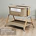 Jimglo 3 in 1 Baby Bassinet, Rocking Bassinets with Comfy Mattress and Wheels, Adjustable Height Bassinet Bedside Sleeper, Easy Folding Portable Crib for Newborn (Khaki)