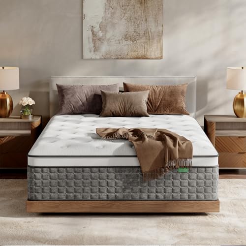 Luxysea Twin XL Mattress Medium Firm 12 Inch - Memory Foam & Pocket Springs for Back Pain Relief Fiberglass Free Motion Isolation CertiPUR-US & Oeko-TEX Certified