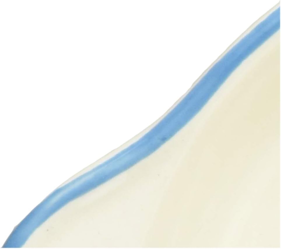 Banko Ware 12475 Oven-safe, Color Line, Oval Au Gratin Plate, Blue Line, Tableware, Pottery, Microwavable, Made in Japan