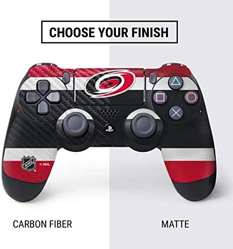 Vista 4 de Skinit Calcomanía para juegos compatible con el controlador de PS4, diseño oficial de la NHL Carolina Hurricanes de la NHL