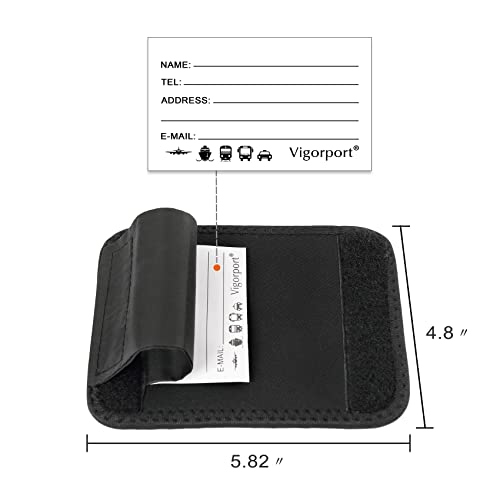Vigorport 2 Pack Luggage Handle Wrap, Bright Comfortable Luggage Identifiers/Tags/Markers/Grips For Suitcases Unique Travel Accessories (Black, 2 Pack) #TOP3