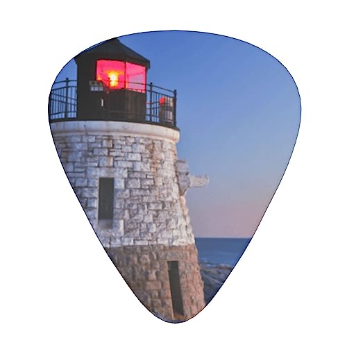 Médiator 3D en forme de phare de mer avec 12 médiators tendance et durables dans une boîte pour ukulélé guitare électrique basse - Les Beatles, Paul McCartney, John Lennon, RIngo Starr, George Harrison Médiator 3D en forme de phare de mer avec 12 médiators tendance et durables dans une boîte pour ukulélé guitare électrique basse