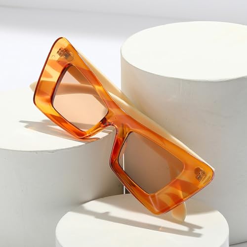 Lunettes de soleil œil de chat rétro jaune vert nuances UV400 mixte