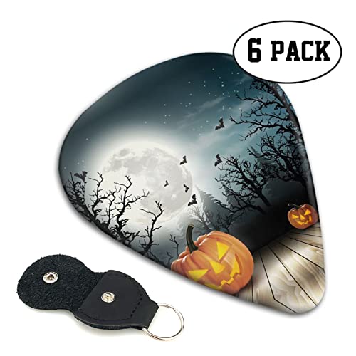 Lot de 6 médiators Halloween Moon Bat Pumpkin pour guitare acoustique, guitare électrique, basse, ukulélé – Fin, moyen… - Les Beatles, Paul McCartney, John Lennon, RIngo Starr, George Harrison Lot de 6 médiators Halloween Moon Bat Pumpkin pour guitare acoustique, guitare électrique, basse, ukulélé - Fin, moyen… – Image 3