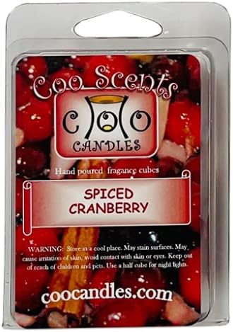 3 Pack Soy Blend Wickless Candle Bar Wax Melt Cubes - Christmas Holiday Scents, Frosty Pine, Spiced Cranberry and Cookies for Santa