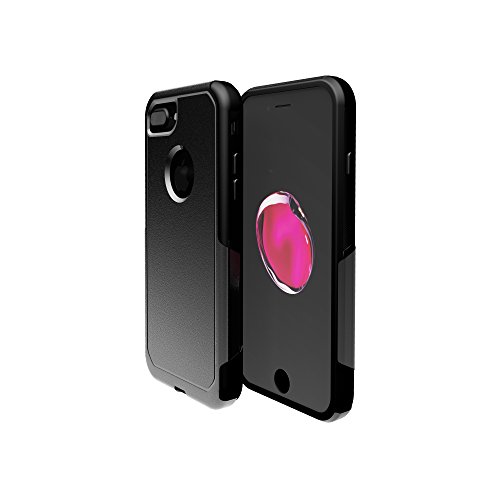 TOUGHBOX iPhone 7 Plus Case, [Commute Series] [ Shockproof ] [ Slim ] [ Rugged ] for Apple iPhone 7 Plus Case [Fits OtterBox Defender & Commuter Series Clip] Black