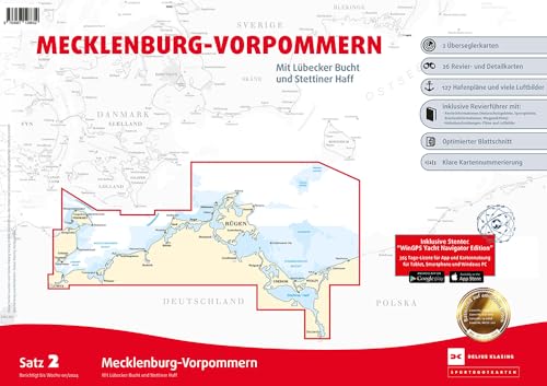Sportbootkarten Satz 2: Mecklenburg-Vorpommern (Ausgabe 2024): Mit Lübecker Bucht und Stettiner Haff
