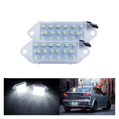 Luz LED blanca matrícula Mitsubishi Lancer EVO 2003-2017 sustitución directa sin error 6