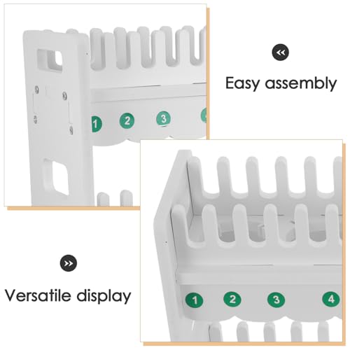 Étagère de Rangement Multi-usages 15 Compartiments en Plastique Blanc de Bureau