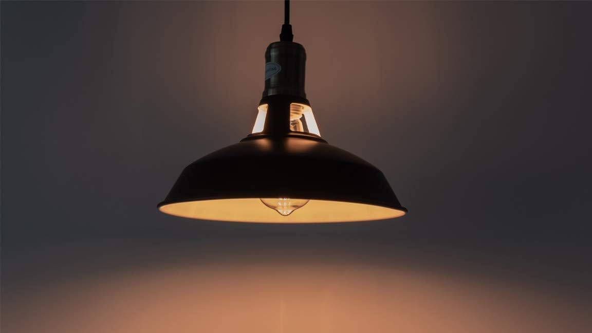 Track Mount Pendant Lighting 1-Light H-Type Track Light Dimmable Pendants Black Lampshade Restaurant Chandelier Decorative Pendant Light Industrial Factory Pendant Lamp 1-Light