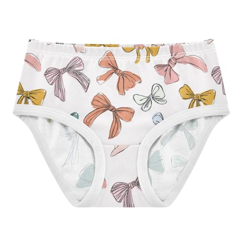 Wusikd Bows Colors Girls' Underwear Cotton Girls Briefs Soft Toddler Underwear 2T
