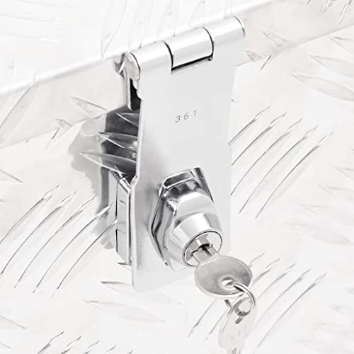 Loibinfen Heavy Duty Aluminum Tool Box Chest Box Pickup Truck Bed Trailer Toolbox Storage Box With Lock Keys, Truck Storage Organizer Chest, Silver 23.6"X9.3"X9.1" #TOP5