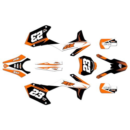 Kalair GFX Graphics Kit for Apollo RXF Freeride 150 190 (All Years) Evader Series Orange 21 Mil - Pro Edition - Dirt Pit Bike Motorcycle Sticker, Dirtbike Racing Decal Motocross no-Plastics