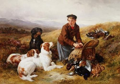 Tableaux mural sur toile Jnr Hardy portrait de chasse 60x90cm