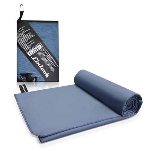 Oversized Beach Towel, 200X100cm Sand Free Quick Dry Pool Towel, Super Absorbent Soft Plush Microfiber Towels, Compact and Lightweight Travel Towel with Carry Bag for Beach, Pool, Yoga, Camping