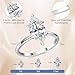 AVECON 3.5CT Marquise Cut Engagement Ring for Women, Wedding Promise Cubic Zirconia Band, White Gold Plated Simulated Diamond Rings Size 6