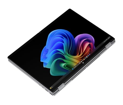 HP OmniBook X Flip 2in1 Next Gen AI Laptop | AMD Ryzen AI 7 350 (8C) | dedizierte NPU für KI | 50NPU Tops | Copilot+ PC | 16 3K 2880x1800 OLED-Touchscreen | 16GB | 1TB SSD | Win11 | QWERTZ | Silber
