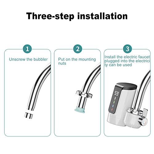 Generic Aquecedor de água quente Torneira Aquecedor de água instantâneo Tankless Cozinha elétca Banh