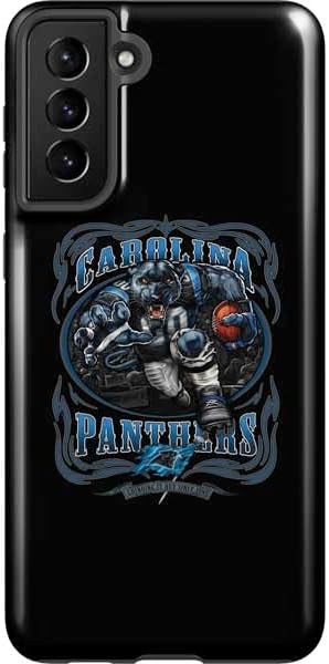 Skinit Pro Phone Case Compatible with Galaxy S21 Plus 5G - Officially Licensed Liquid Blue NFL Carolina Panthers Running Back Design