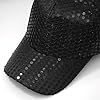 YeeHeen Sequins Baseball Cap Glitter Hat for Boy Girls Shiny Hip Hop Hat Black #3