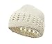 Knit Kufi Hat - Koopy Cap - Crochet Beanie (White)