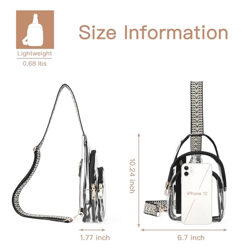 Clear Stadium Approved Clear Sling Bag Crossbody Purses for Women Transparent with Adjustable Strap4
