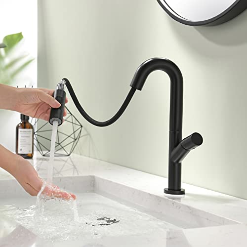 Robinet de cuisine for eau chaude et froide avec douchette Pull Down laiton